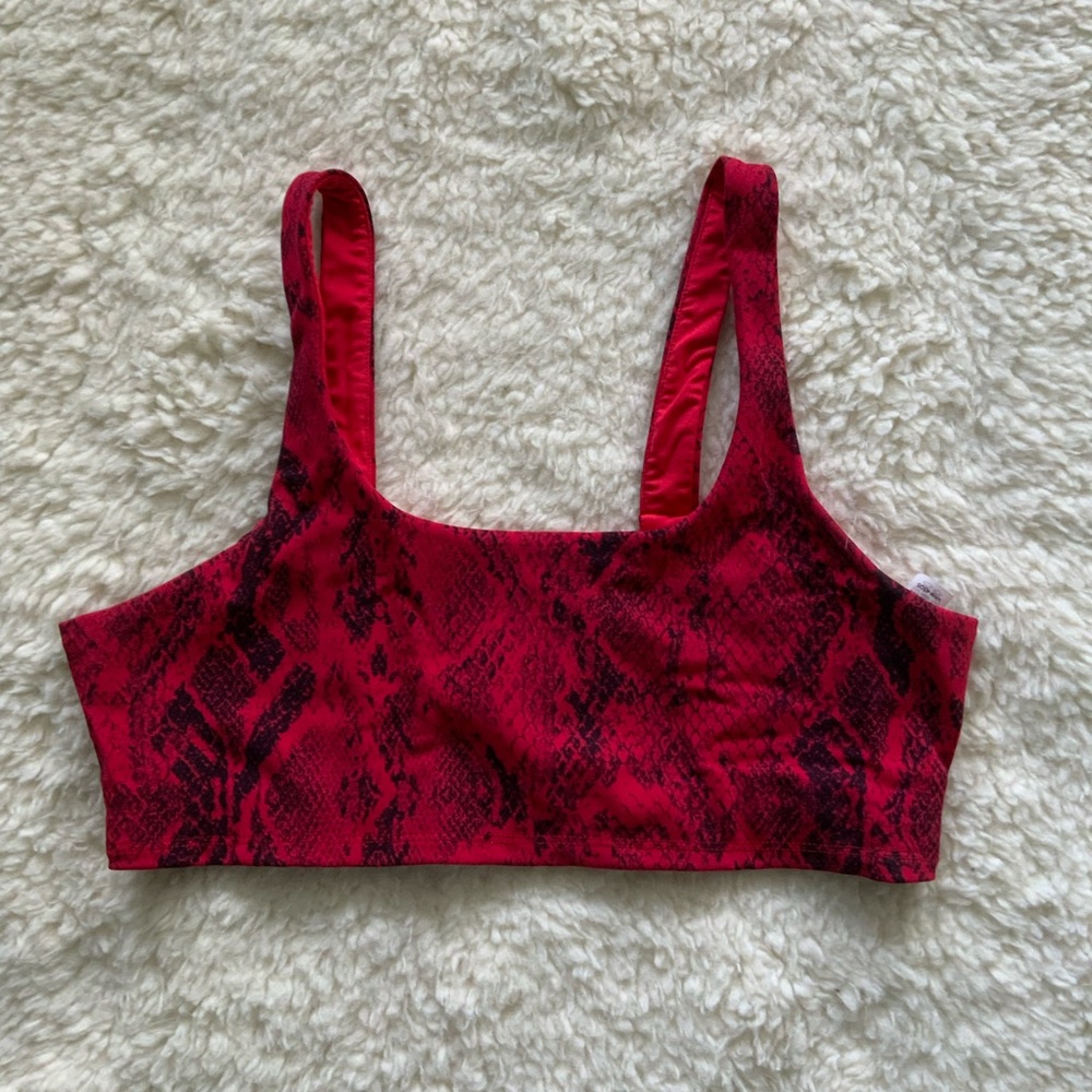Alo Red Snake Bra